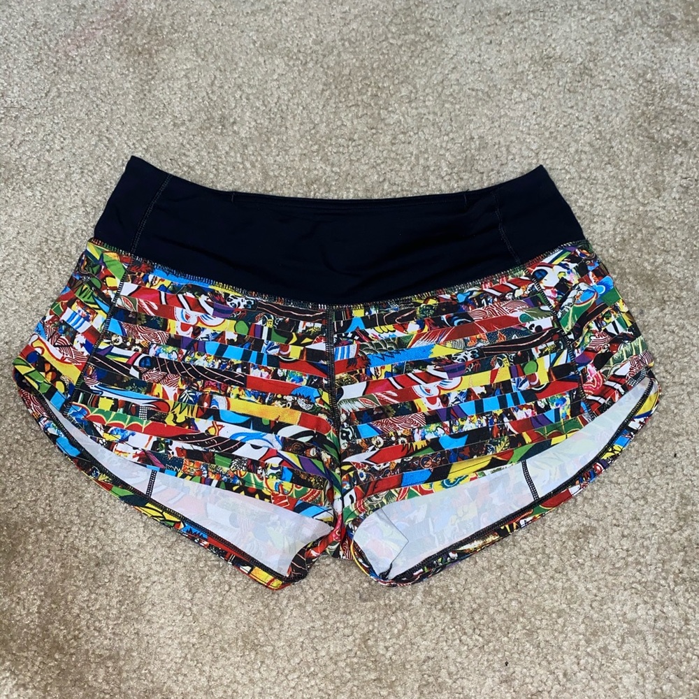 Lululemon seawheeze speed shorts size 2